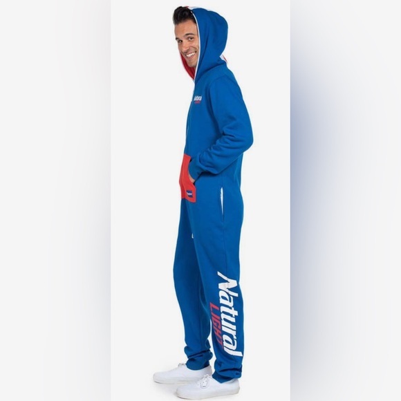 Tipsy Elves Natural Light Licensed Official Unisex Zip Up Onsie Sz M - Picture 2 of 8